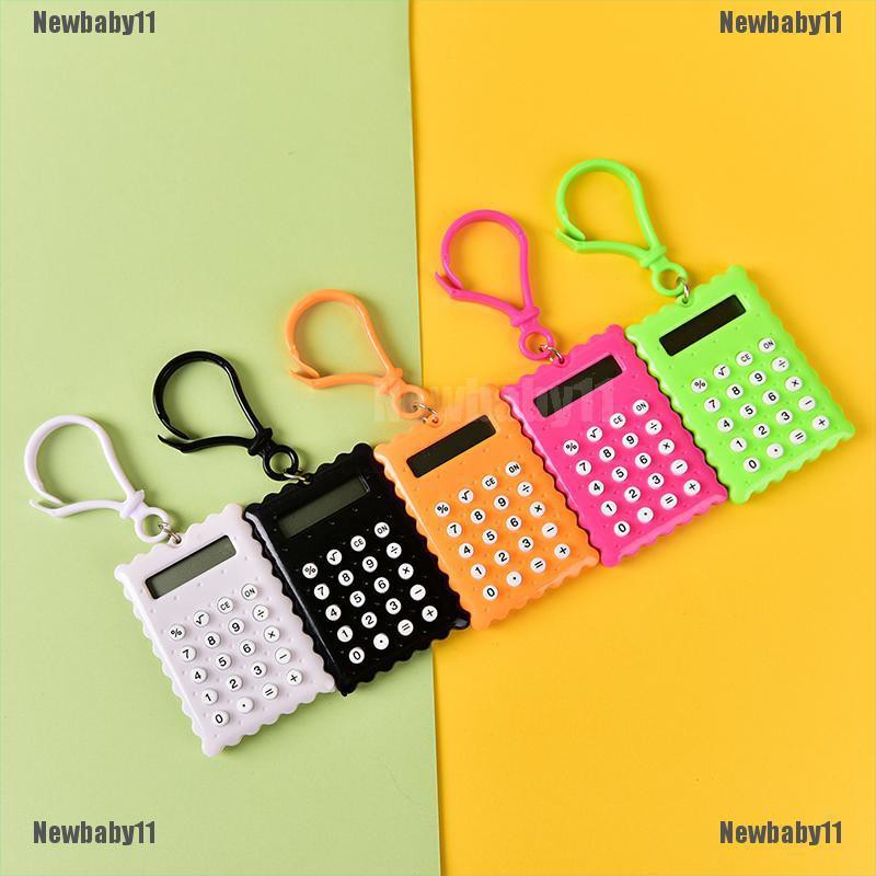Móc Khóa Máy Tính Điện Tử Mini 8 Chữ Số Bằng Nhựa Màu Sắc Ngẫu Nhiên