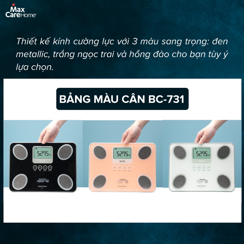 Cân đo chỉ số cơ thể, phân tích lượng mỡ điện tử Tanita BC-731 thương hiệu Nhật Bản,  CHÍNH XÁC bằng công nghệ B.I.A