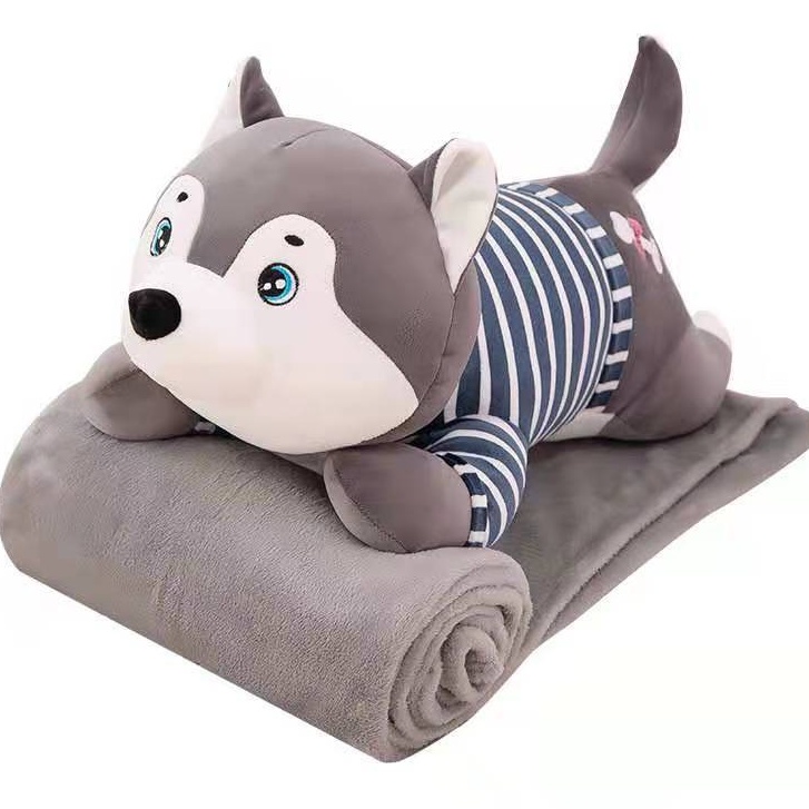 ( #chăn gối văn phòng ) Gấu Bông- Bộ Chăn Gối Văn Phòng 3 trong 1 Siêu Tiện Ích Hình Thú FHC989