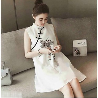 ĐẦM SUÔNG CỔ TÀU IN CHUỒN CHUỒN