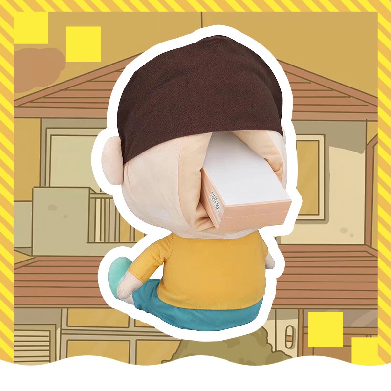 Hộp Đựng Khăn Giấy Nhồi Bông Hình Cậu Bé Bút Chì Shin-chan Hoạt Hình Sáng Tạo