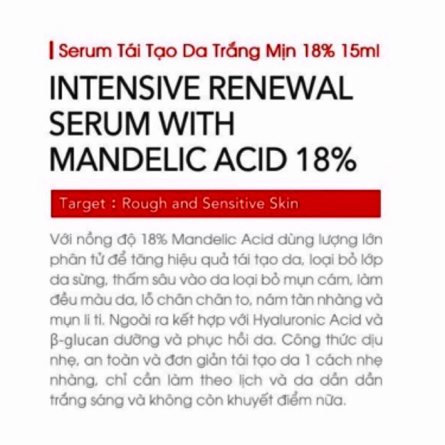 DR.WU Serum tái tạo da MANDELIC ACID Plus & 18% 5ml & 15ml bản Đài | BigBuy360 - bigbuy360.vn