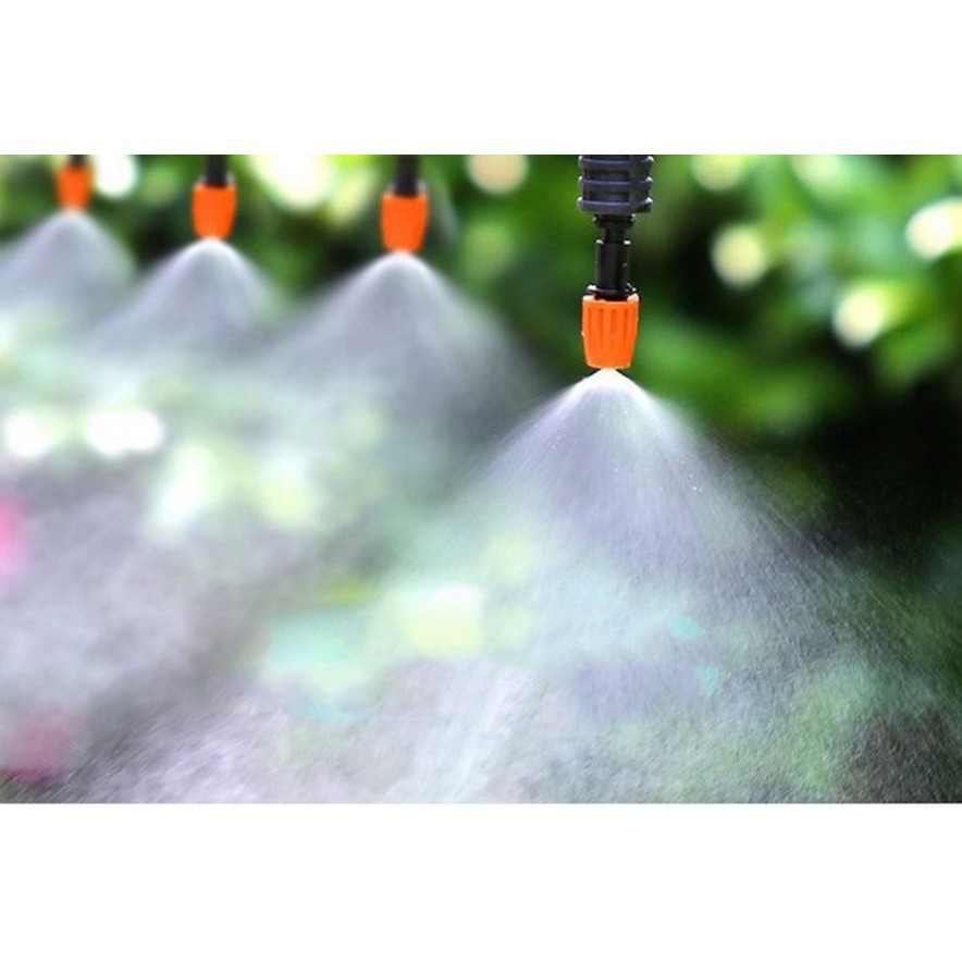 Béc phun sương đơn kèm T 8mm - góc 8 - nối 8mm