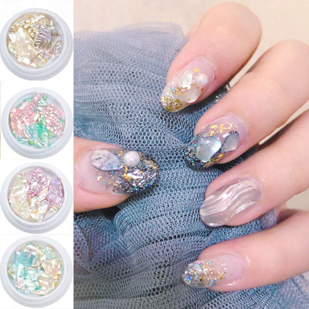 1 Lọ Kim Sa 3D Lấp Lánh Trang Trí Móng Tay Nghệ Thuật|Vỏ Cắt Vỏ Sò Siêu Mỏng Nhiều Màu Sắc Tự Làm