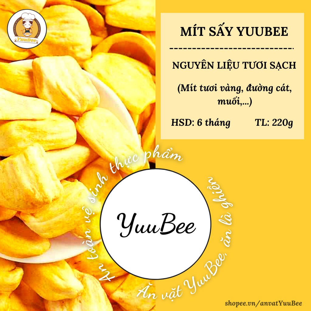 Mít sấy khô giòn rụm thơm ngon siêu rẻ 220g YUUBEE - Đồ ăn vặt Việt Nam - Món ngon mỗi ngày