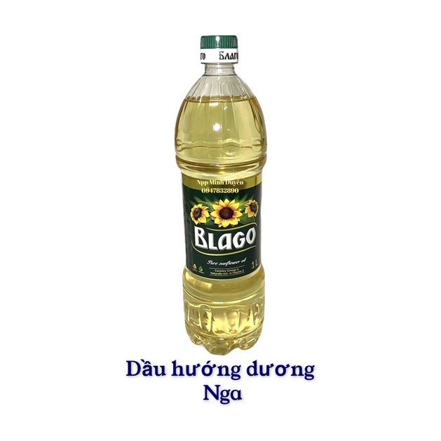 Dầu hướng dương Nga 1L nguyên chất 100% -  cao cấp đầy đủ giấy tờ