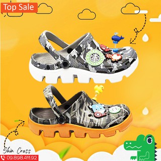 dép cross vảy sơn💖FREESHIP💖dép cross vảy sơn 2 màu lựa chọn DEPCROSSSONCAMO tặng thêm 12 jibitz cross