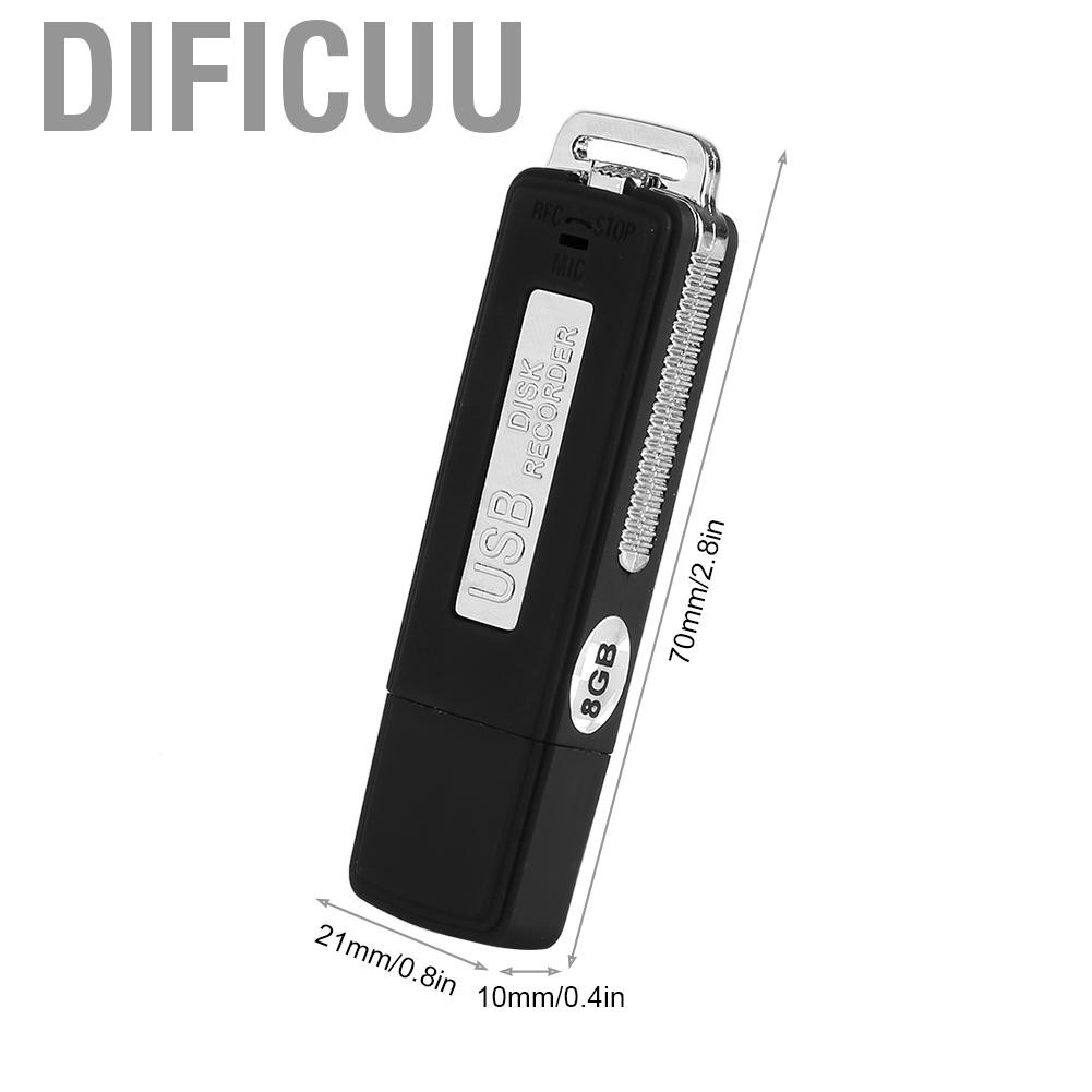 Bút Ghi Âm Thông Minh Dificuu Usb 8gb Kỹ Thuật Số Giảm Tiếng Ồn