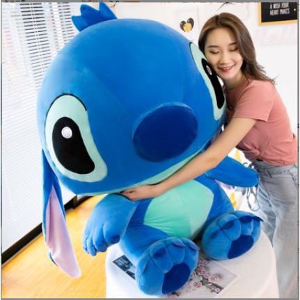 Gấu Bông Stitch Màu Xanh , Thú Nhồi Bông Dozemon Pikachu Size 60Cm-80Cm -1M