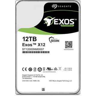 Ổ Cứng HDD Seagate Enterprise Exos 12TB 3.5" 512e 7.2K RPM 256MB Cache SATA 6Gb/s