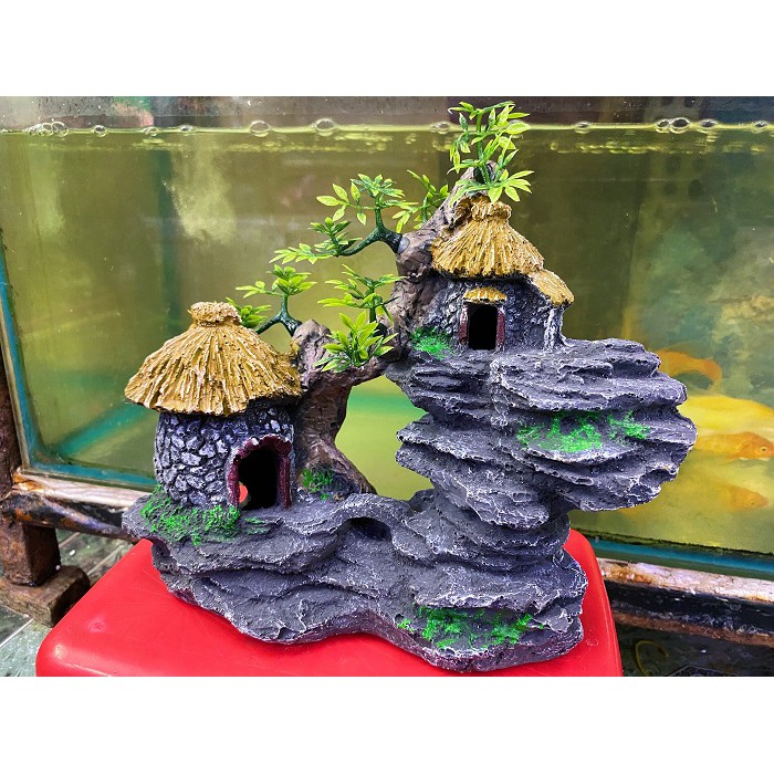 TIỂU CẢNH TRANG TRÍ HỒ CÁ NON BỘ 21X8X21CM