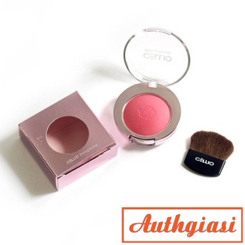 Phấn má Cellio Shining Blusher kèm chổi má