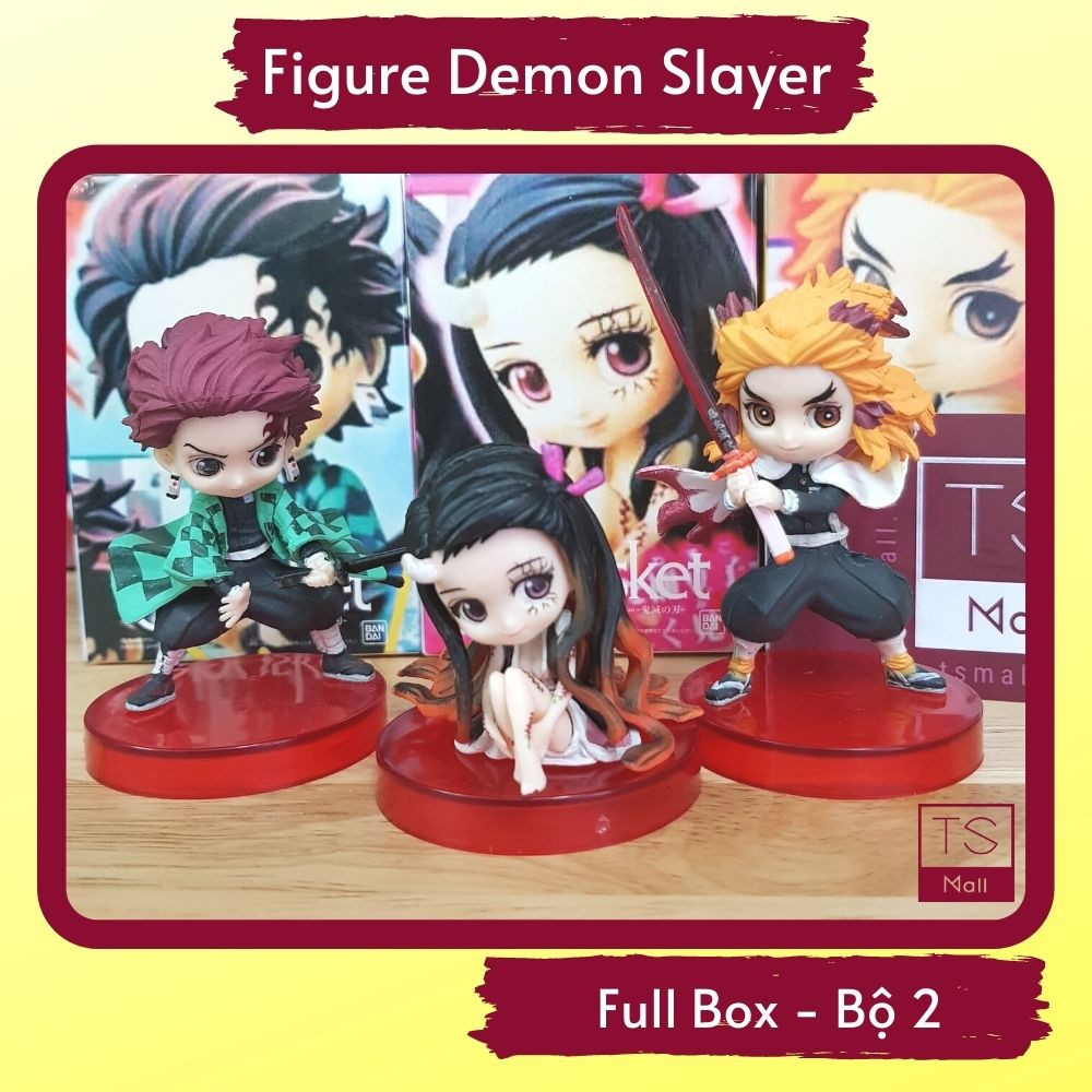 Mô Hình Figure Demon Slayer: Kimetsu no Yaiba, Set 3 Nhân Vật [Full Box - Bộ 2]