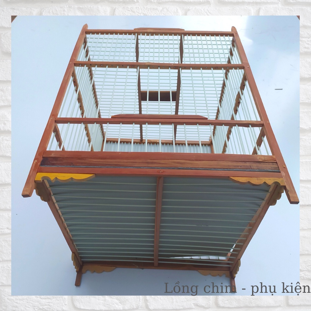 Khung lồng chim Minibica Khung lồng Chào mào ép mộc nan phíp tự lắp ráp kèm phụ kiện siêu đẹp LC95