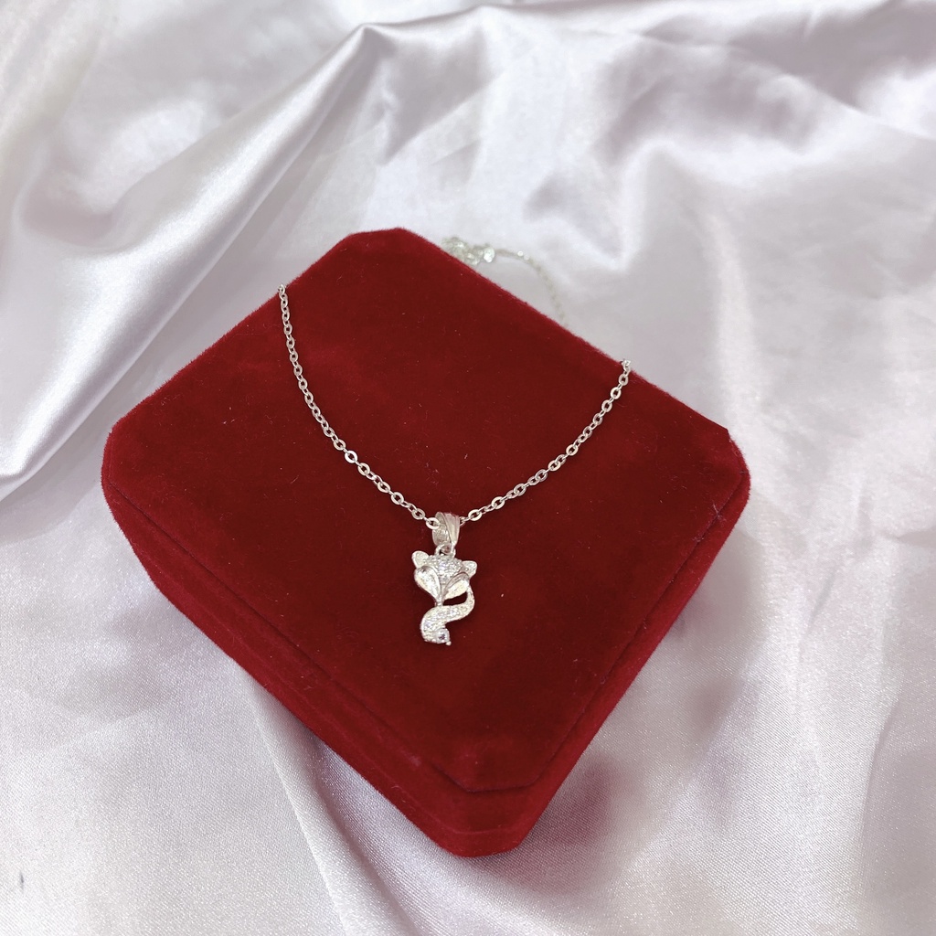 Dây chuyền nữ bạc nguyên chất Lavesta mặt hồ ly kiểu dáng thanh lịch thu hút may mắn, tình duyên SUN566