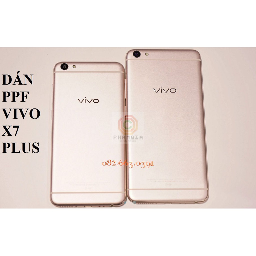 Dán PPF Vivo X7 plus bóng, nhám-màn hình, mặt lưng, mặt lưng full viền