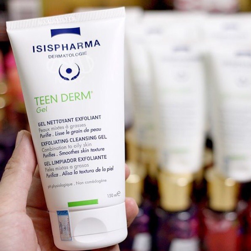 Sữa rửa mặt, giảm nhờn, ngừa mụn TEEN DERM GEL ISIS PHARMA