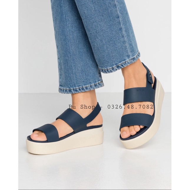 [F1] Giày Sandal Nữ Cross Brooklyn - Giày Xăng Đan Nữ Đế Xuồng Siêu Em