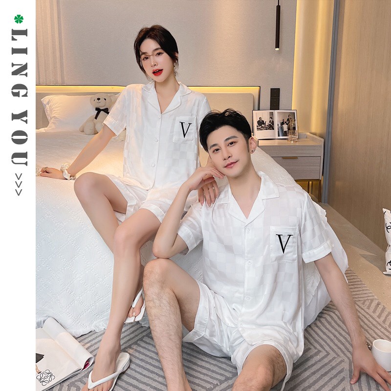 Đồ Bộ Pijama Nam Nữ Bigbang Luxury Chất Lụa Cao Cấp Đồ Ngủ Dành Cho Cặp Đôi Quà Tặng Sang Trọng