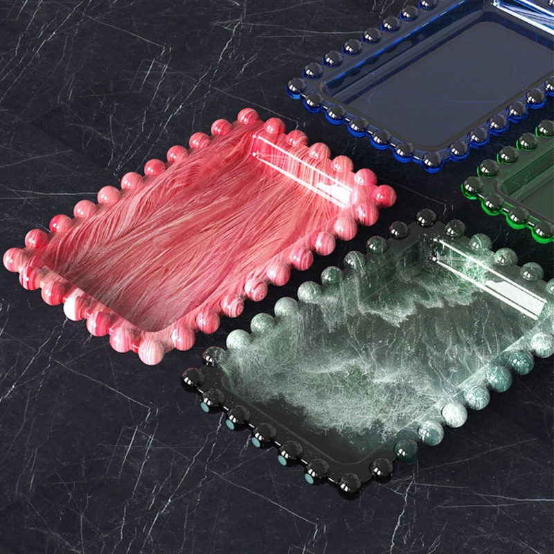 Khuôn Silicone Hình Chữ Nhật Làm Khay Đựng Trái Cây / Hạt Tiện Dụng Diy