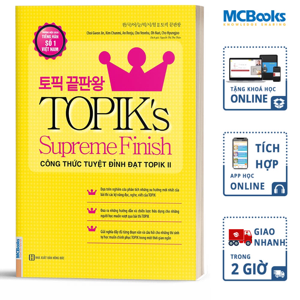 Sách - TOPIK’s Supreme Finish - Công Thức Tuyệt Đỉnh Đạt TOPIK II - Kèm App Học Online
