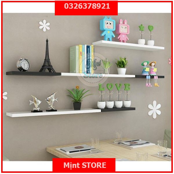 [Kệ trang trí gỗ MDF] - Kệ treo tường gỗ mdf, gỗ tự nhiên Mịnt STORE THÔNG TIN CHI TIẾT Kệ trang trí được làm bằng gỗ tự