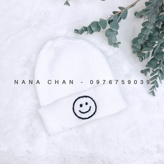 [M021] Mũ len mặt cười mẫu 1 1T-5T