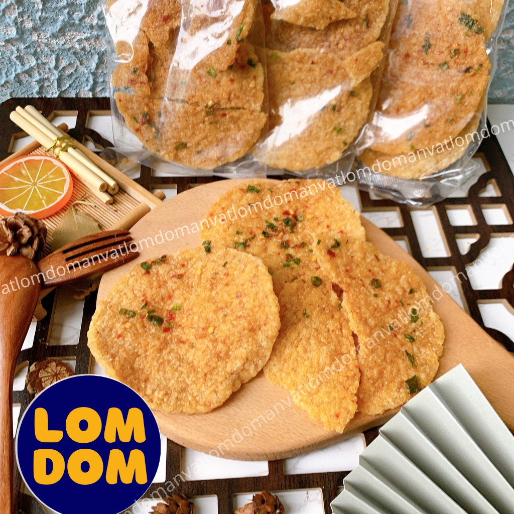 Gói 3 Miếng Cơm Cháy LomDom Food Cơm Cháy Chiên Mắm Hành Ớt đồ ăn vặt Hà Nội vừa ngon vừa rẻ