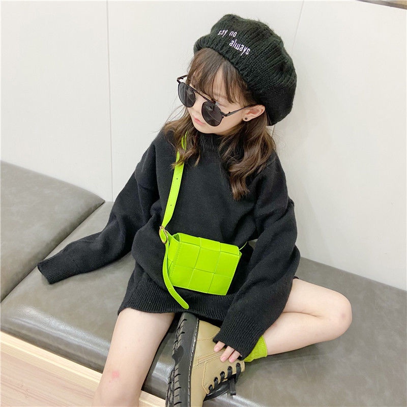 Túi Đeo Chéo Hình Vuông Cỡ Nhỏ Phong Cách Phương Tây Thời Trang Mùa Hè Xinh Xắn Cho Bé Gái