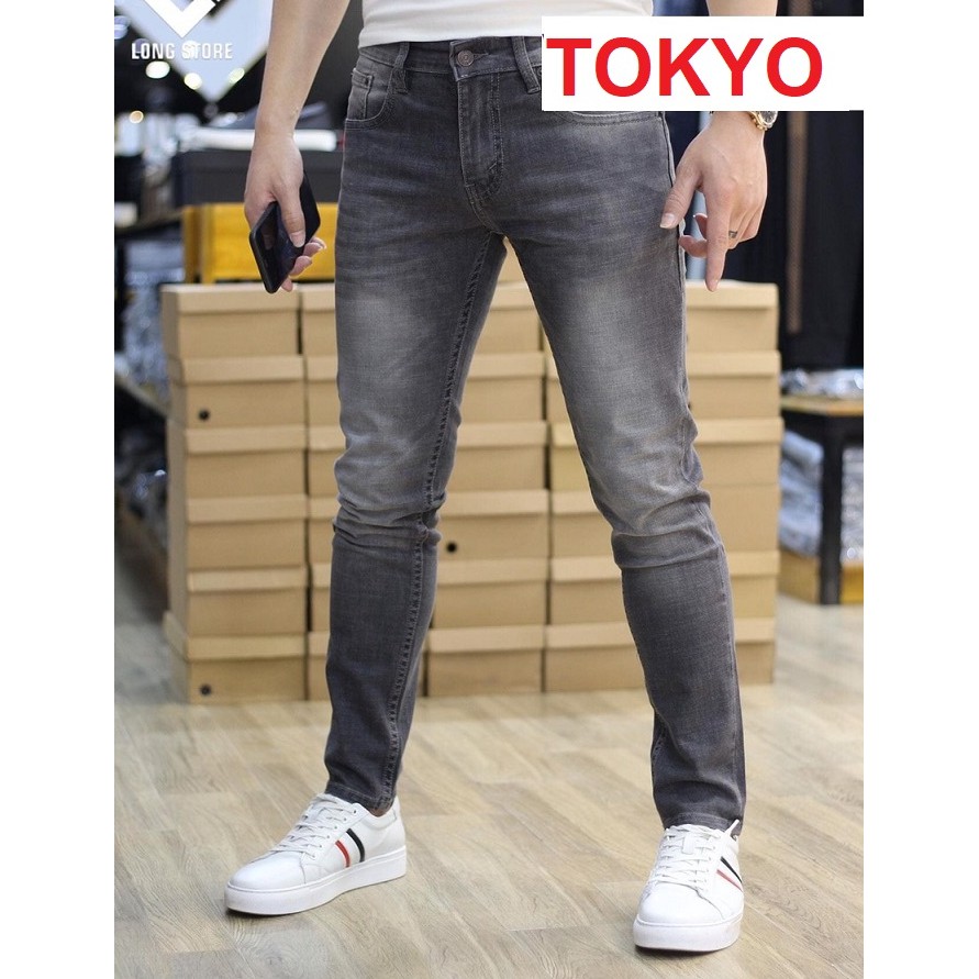 QUẦN JEAN NAM CHẤT BÒ XANH 3 MÀU TRƠN DÁNG HÀN QUỐC KJ TOKYOSHOP | BigBuy360 - bigbuy360.vn