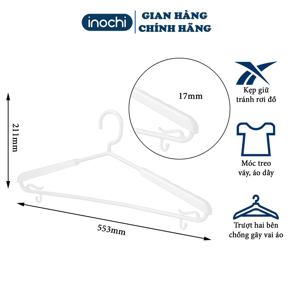 Móc treo quần áo - Móc treo đồ đa năng Inochi giúp quần áo gọn gàng tiết kiệm không gian