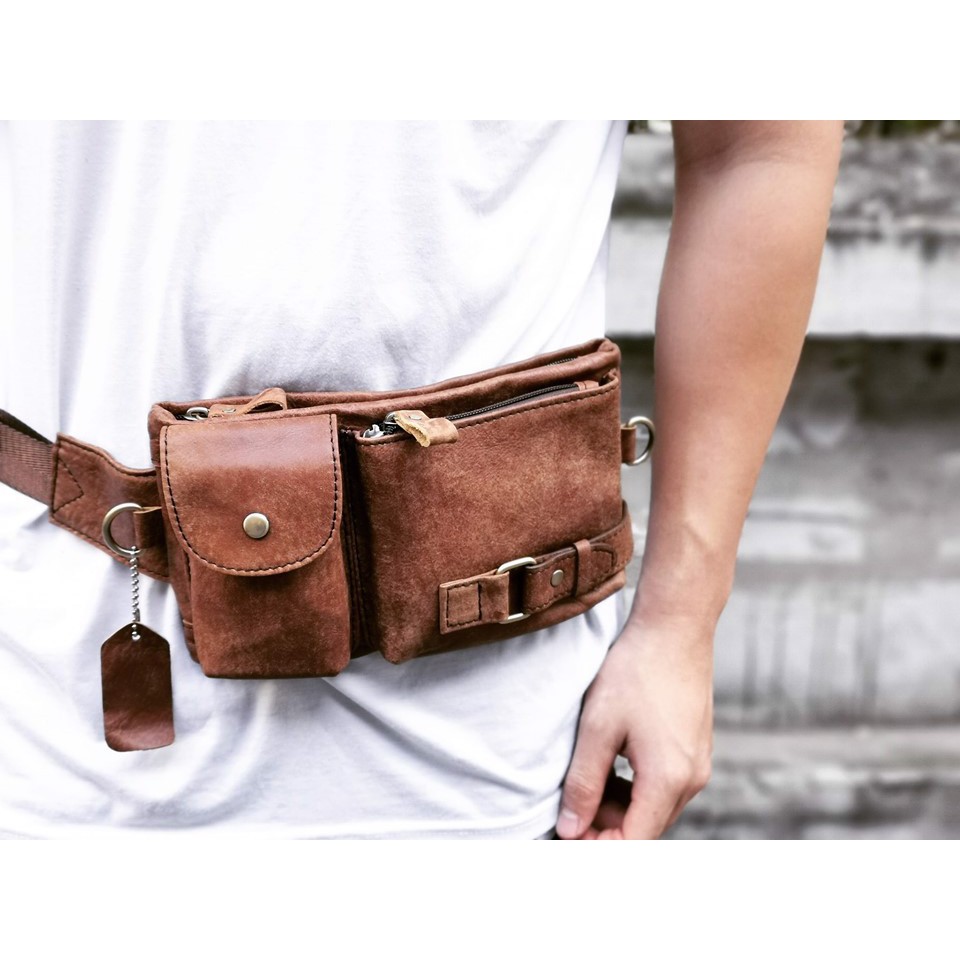 BẢO HÀNH TRỌN ĐỜI] Túi bao tử / Sling Bag Cao Cấp Hàng Đẹp Gạt Tàn Store / Cam Kết Da Bò Thật 100% - IPMN116 | BigBuy360 - bigbuy360.vn