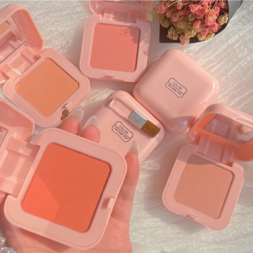 Phấn má hồng nội địa trung - Phấn má dạng kem đơn sắc Lameila Blusher Color Geometry LPMA1