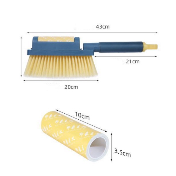 Chổi lăn bụi 2in1 đa năng vệ sinh sofa cửa sổ bàn ghế giường thông minh chất liệu nhưa PP chắc chắn