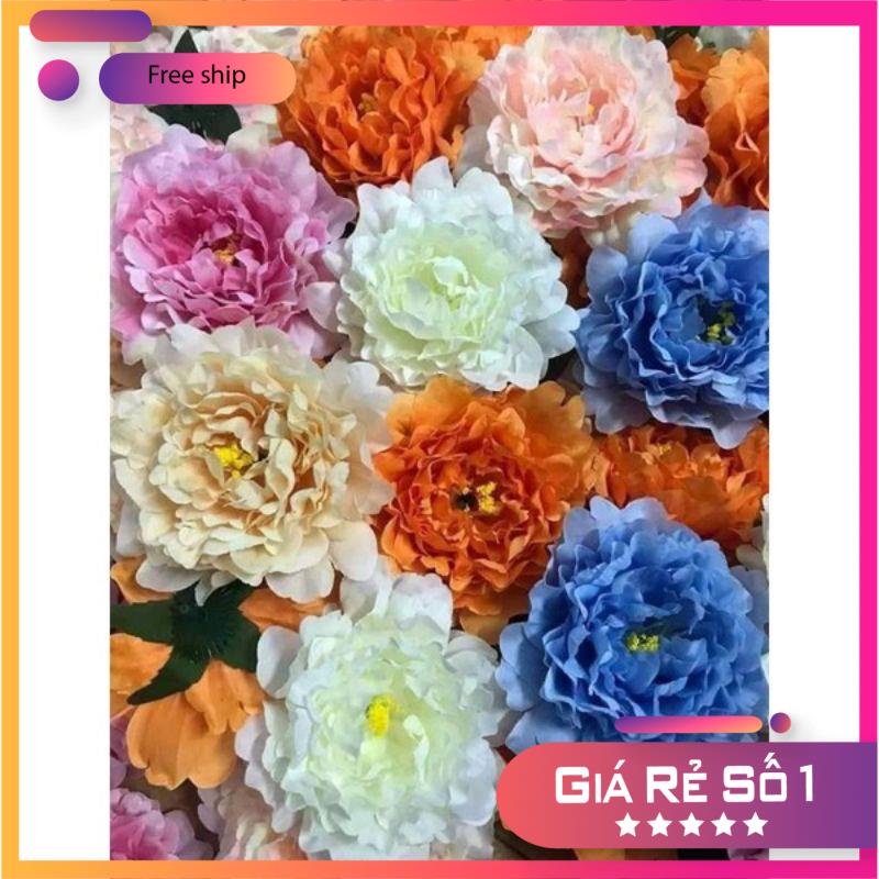 Đầu bông mẫu đơn 12cm _ Hoa giả trang trí