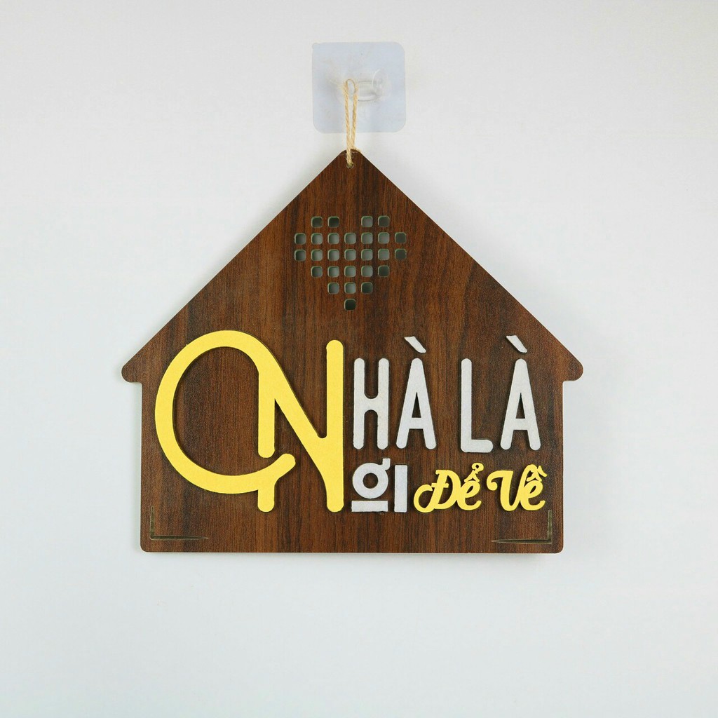 Bảng gỗ trang trí decor Nhà Là Nơi Để Về | BigBuy360 - bigbuy360.vn
