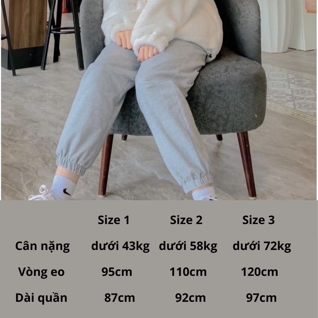 Quần ống rộng nữ Bigsize quần jogger thể thao phong cách Ulzzang Bigclothes 35-75KG QJ310