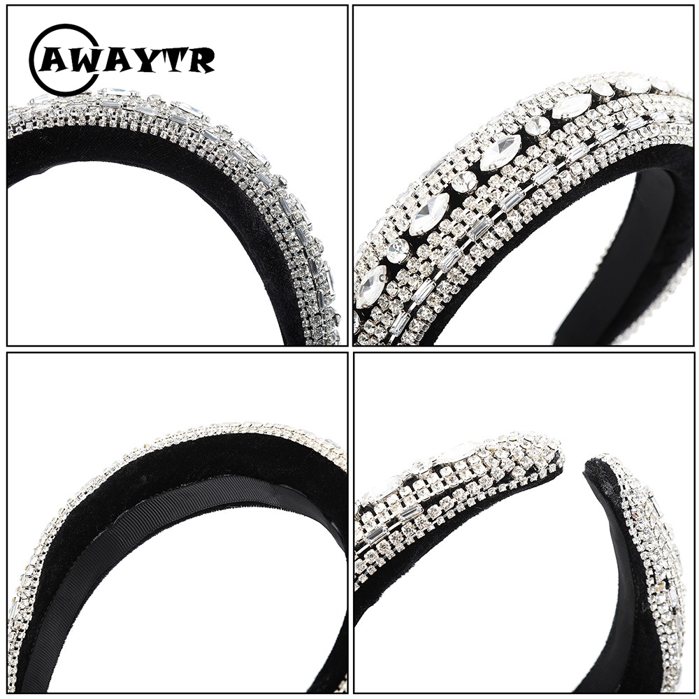 Băng đô cài tóc đính đá thanh lịch cho nữ