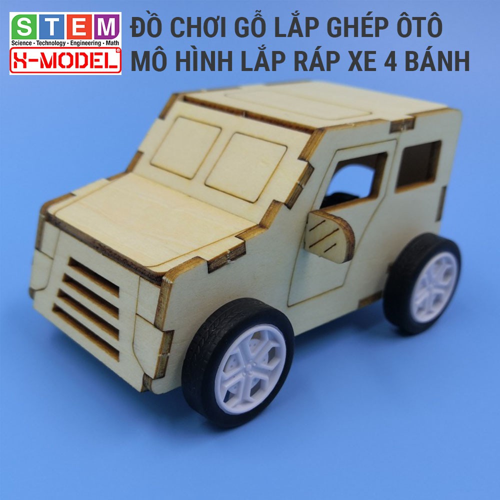 Đồ chơi sáng tạo STEM Ô tô đồ chơi gỗ XMODEL ST10, Đồ chơi trẻ em DIY [Do it Yourself] |Giáo dục STEM, STEAM]