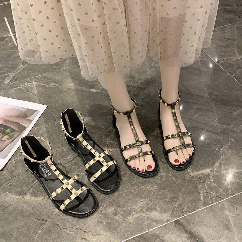 Giày Sandal Thiết Kế Mới Có Khóa Kéo Cao Cấp Thời Trang Theo Phong Cách Anh