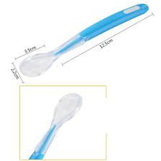 Thìa ăn dặm cho bé silicon cán dài