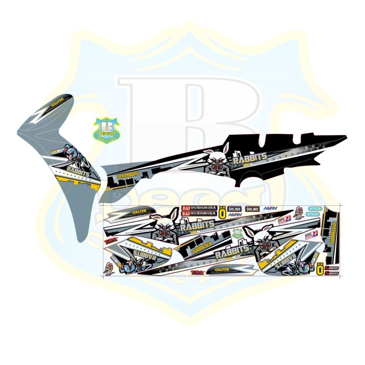 ( Quí khách vui lòng mang ra tiệm cho thợ dán ) Tem elegant 50 2016 thỏ