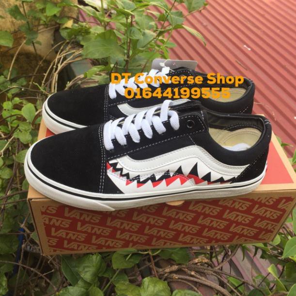 [XẢ KHO] 💢 [SALE KỊCH SÀN]Giày Vans Old Skool cá mập da lộn FULL BOX giá rẻ.