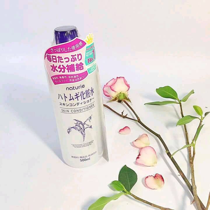 Nước Hoa Hồng Hatomugi Naturie Skin Conditioner Toner 500ml + Tặng 01 mặt nạ dưỡng da