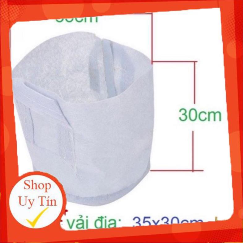 Túi vải địa trồng cây có 2 quai xách KT 30X35cm