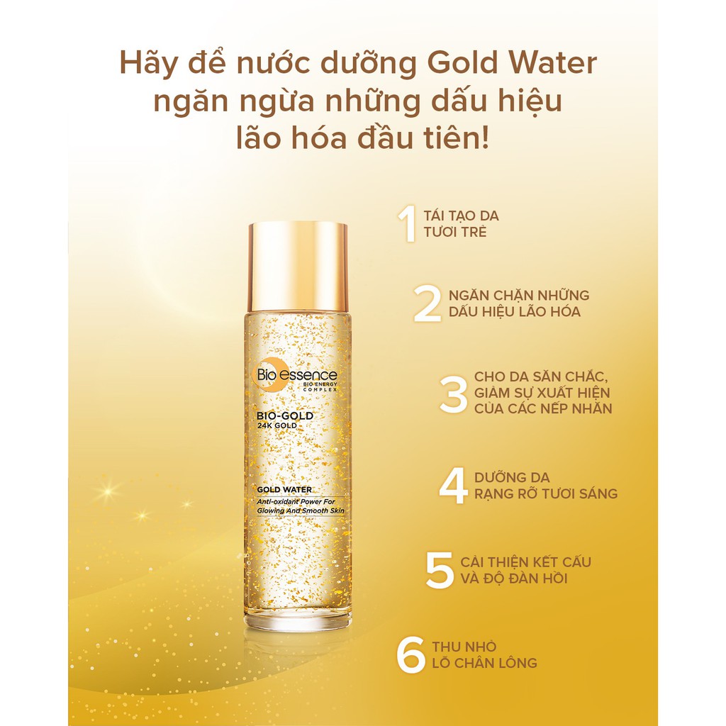 [Giao Ngay Lập Tức] Nước Dưỡng Da Tinh Chất Vàng Bio-Essence Bio-Gold Water 150ml