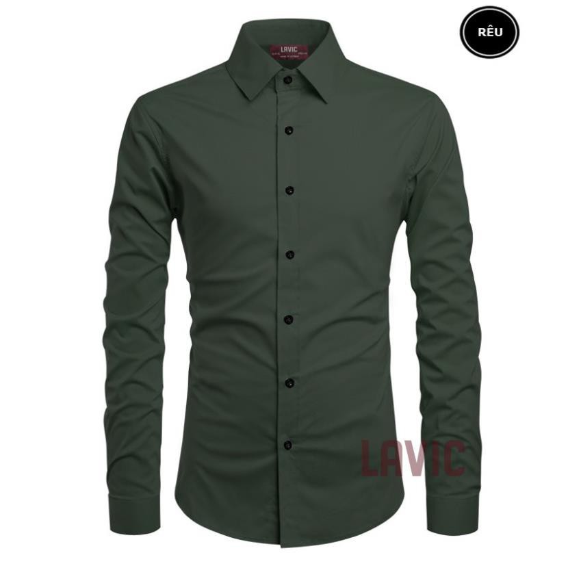 Áo sơ mi nam trơn tay dài đủ màu LV-523 | BigBuy360 - bigbuy360.vn