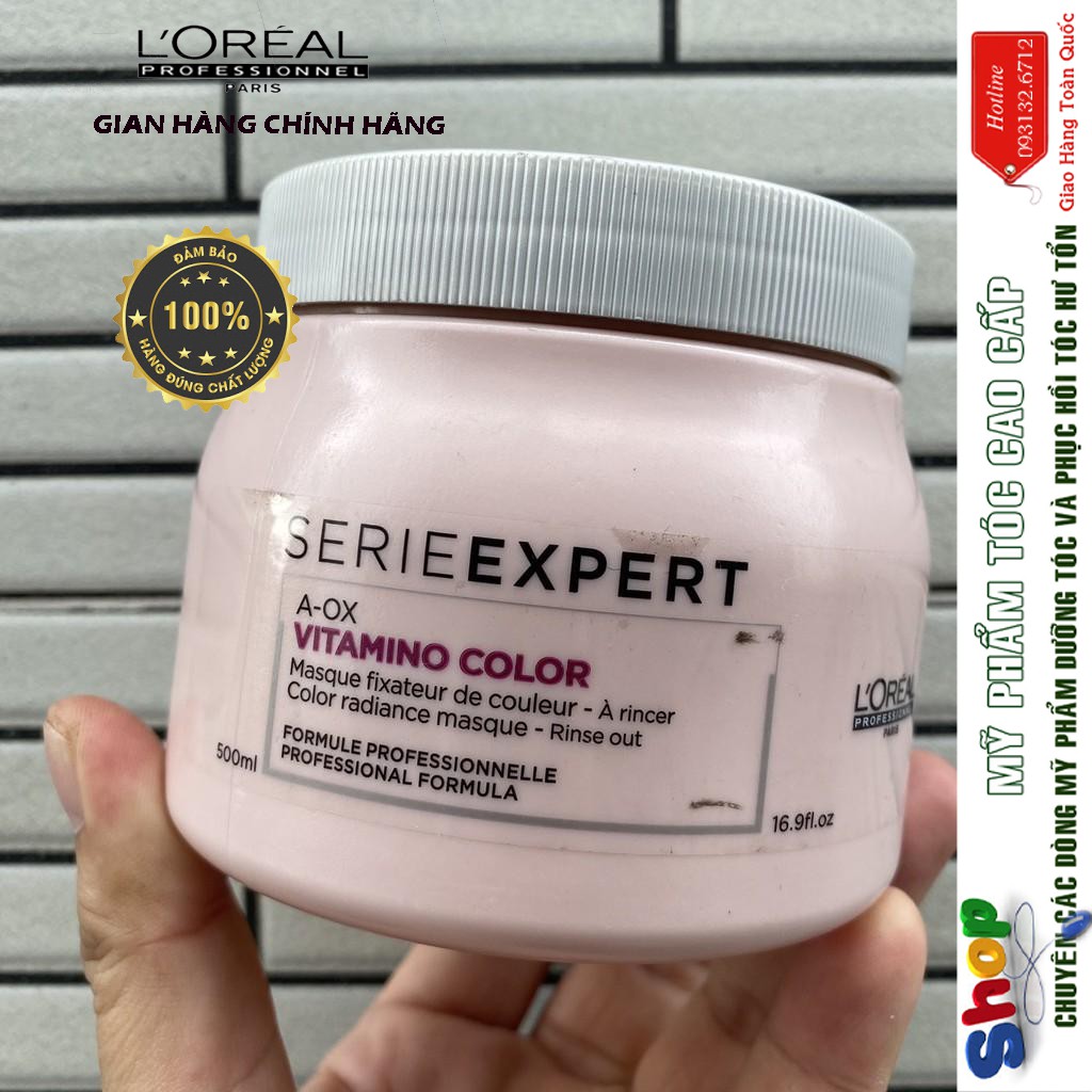 [L'oreal-chính hãng] Hấp dầu dưỡng màu tóc nhuộm L'Oreal Series Expert Vitamino masque 500ml