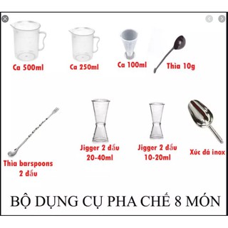Bộ 8 món dụng cụ pha chế - định lượng