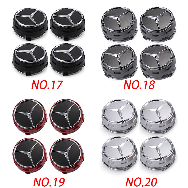 Set 4 Nắp Đậy Trục Bánh Xe Hơi Mercedes Benz Gl Slr Cla Clc Sls Gla Slk Gls Sl A C Mclaren W123 W110 W201 W100 W11 W312211 W203